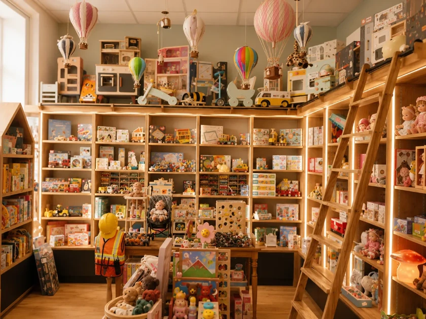 Univers de jouets, peluches et décoration enfant chez Trésors d’Enfance à Rodez