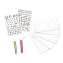 5 tableaux stickers en mousse a sabler et pailleter - Janod