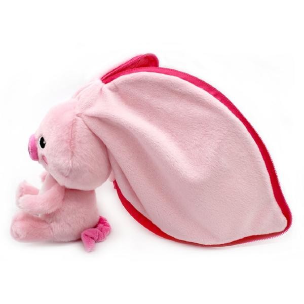 Peluche 2 en 1 Cochon Radis Flipetz - Les Déglingos