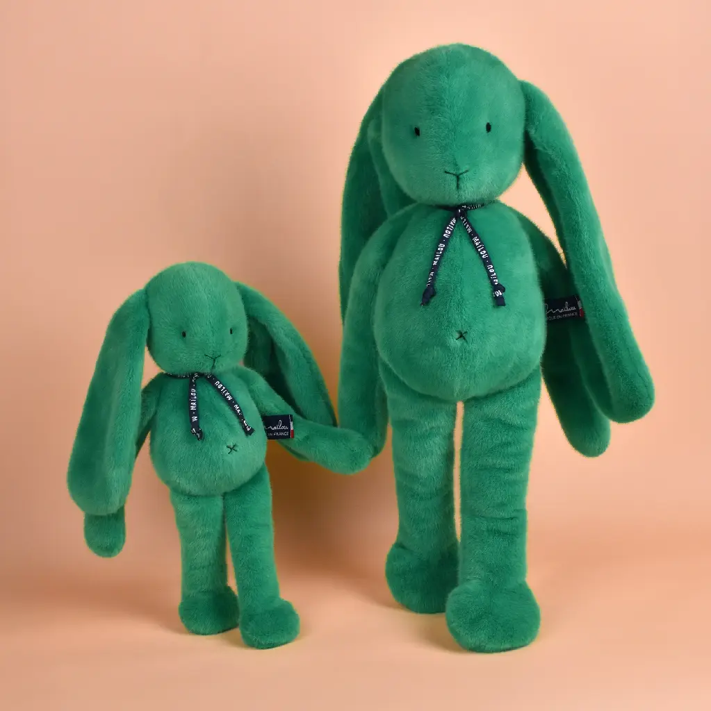 MA0326-peluche lapin méloé 37 cm vert prairie-mailou tradition-1.webp