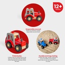 Tracteur Rouge en bois - Bigjigs