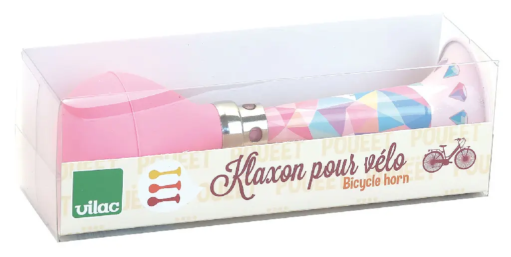 9945P-klaxon trompette rose pour vélo-vilac-1.webp