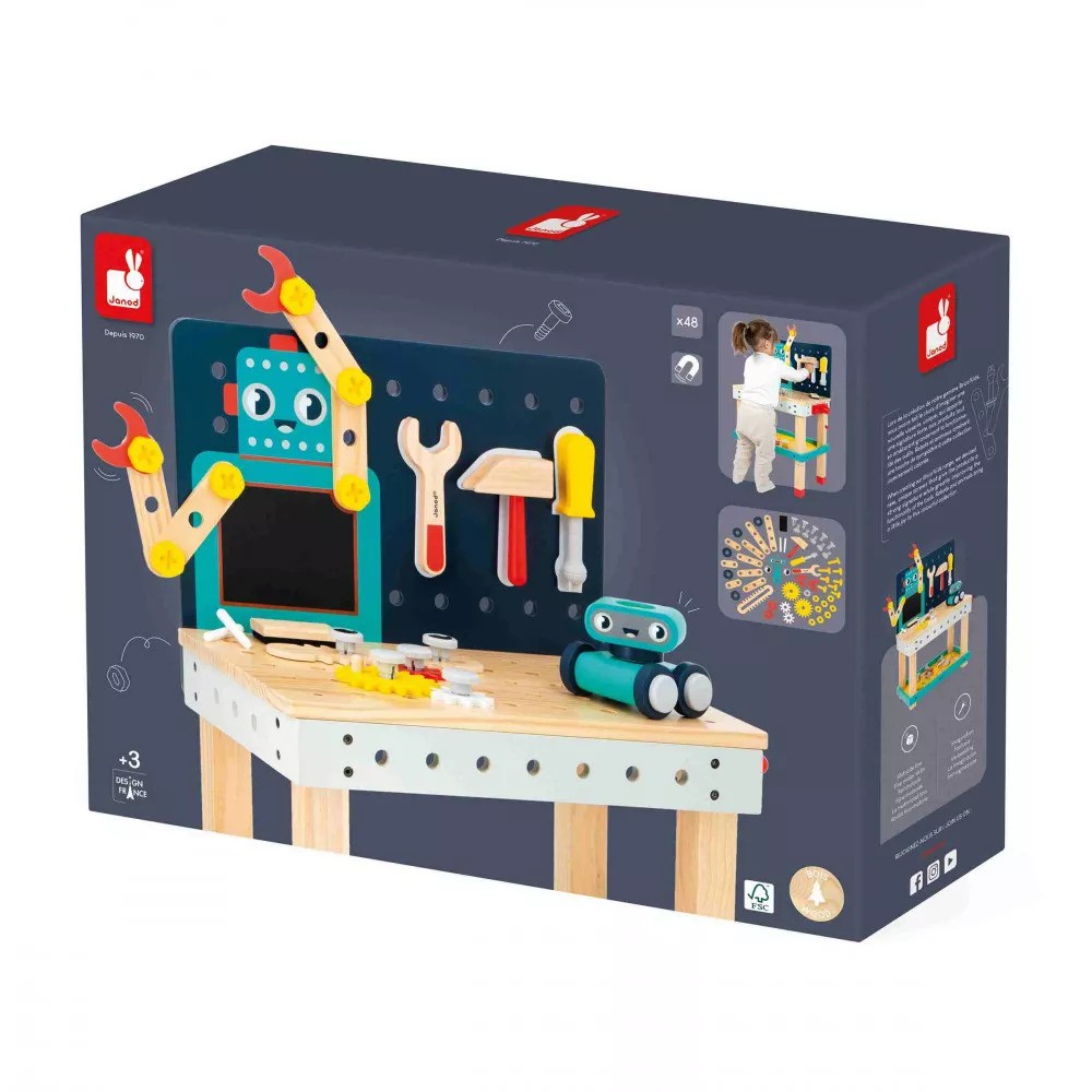 Grand établi Robot Brico'kids en bois - Janod