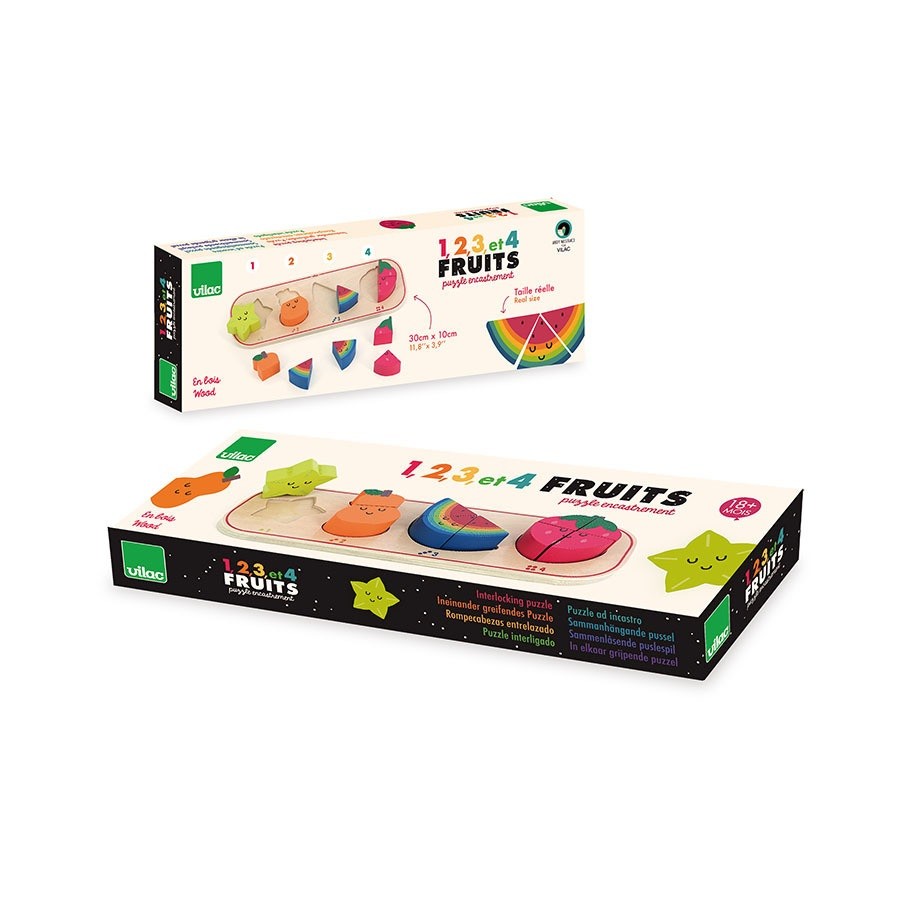 Puzzle encastrements éviolutifs Fruits en bois - Vilac