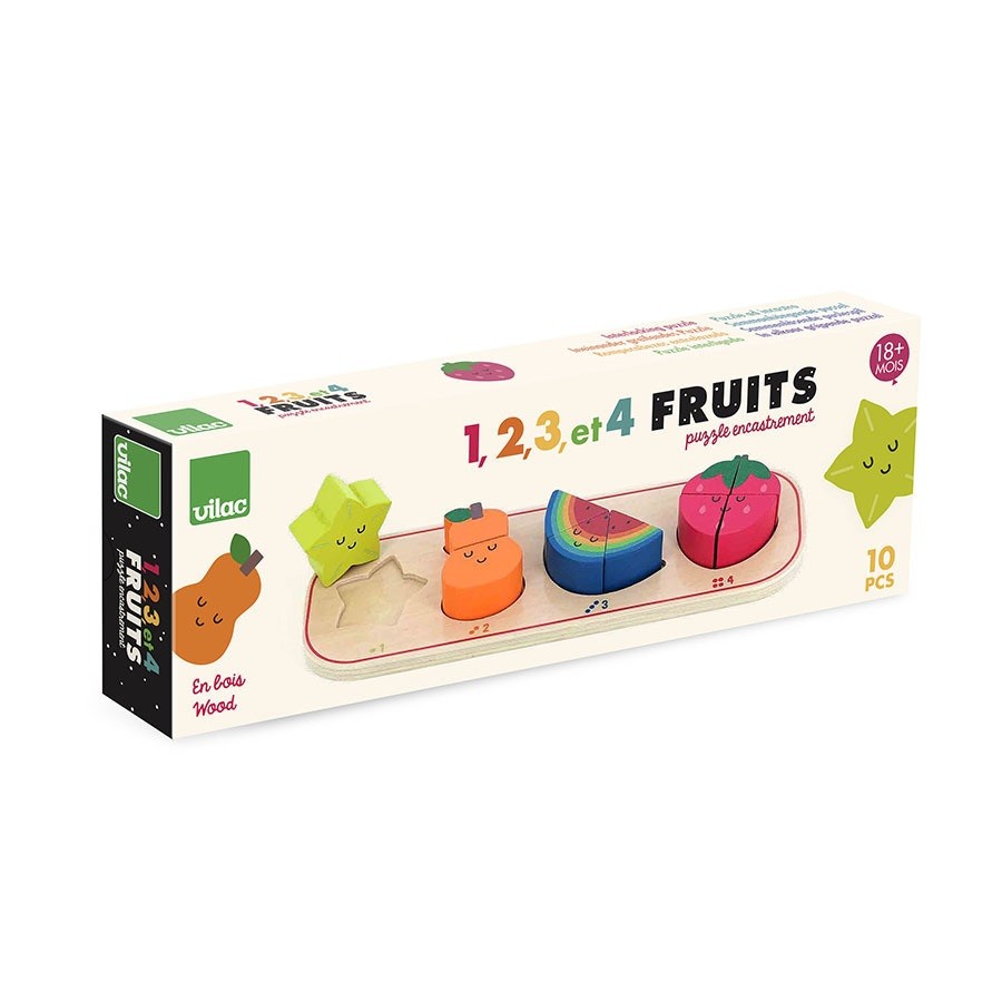 Puzzle encastrements éviolutifs Fruits en bois - Vilac
