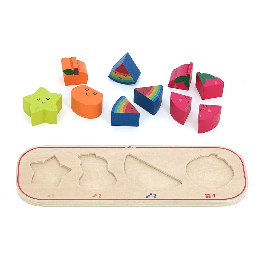 Puzzle encastrements éviolutifs Fruits en bois - Vilac