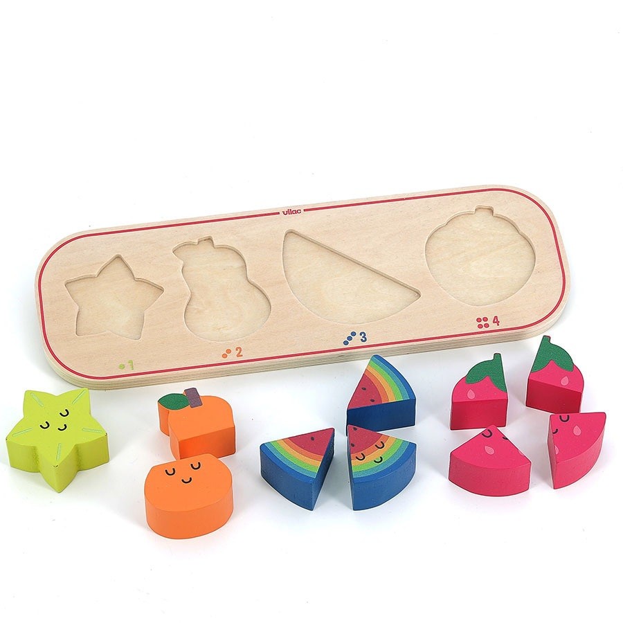 Puzzle encastrements éviolutifs Fruits en bois - Vilac