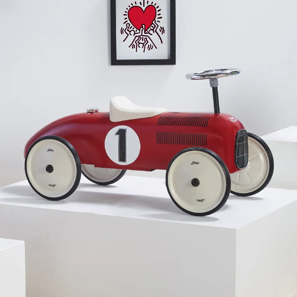 1049S-Jouets personnalisés - Porteur en métal, Vintage Rouge & Blanc crème-vilac.webp