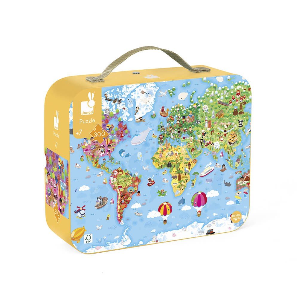 [J02549] Puzzle Géant Monde - 300 pièces