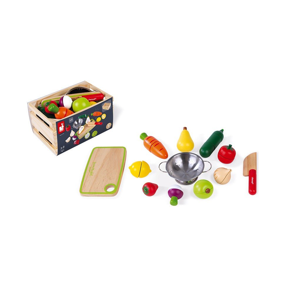 [J06607] Maxi set fruits et légumes à découper - Janod