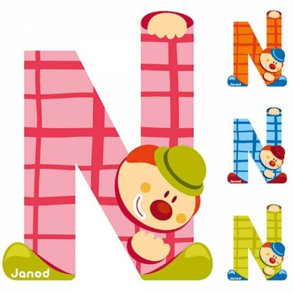 [J04555] Lettre Clown N - Janod