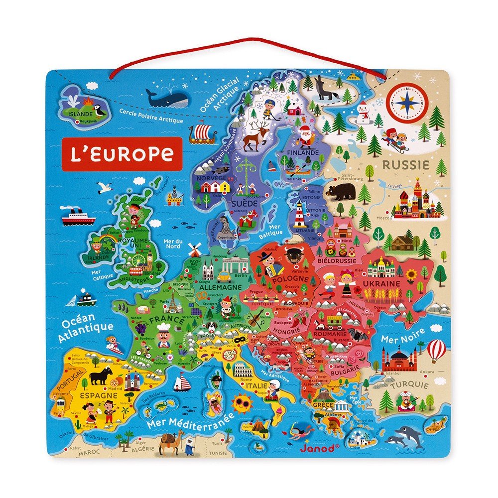 Puzzle Magnétique de l'Europe - Janod