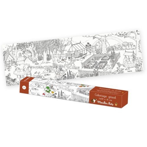 [712607] Coloriage géant Le Jardinier - Le Jardin du Moulin - Moulin Roty
