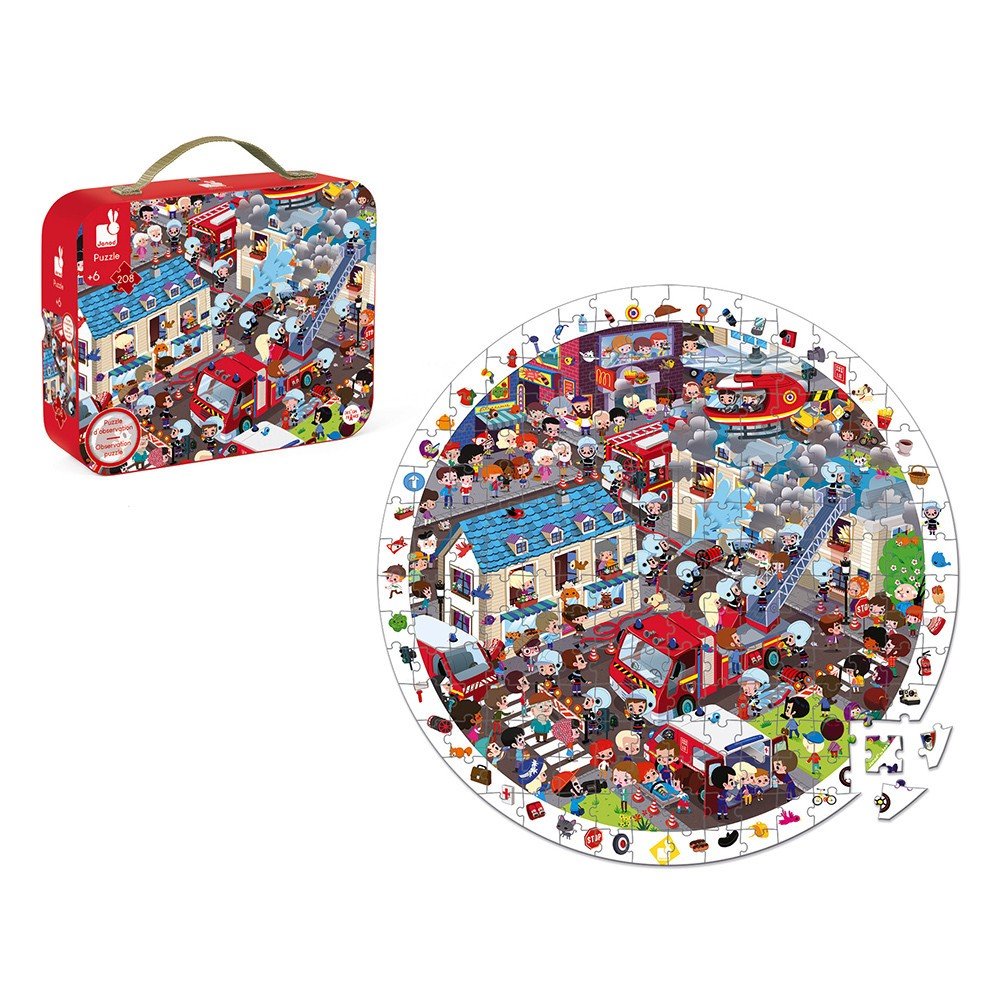 Puzzle observation Pompier 208 pièces - Janod