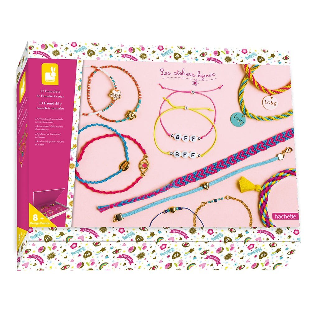 [J07939] Kit créatif - 13 bracelets de l'amitié à créer - Janod