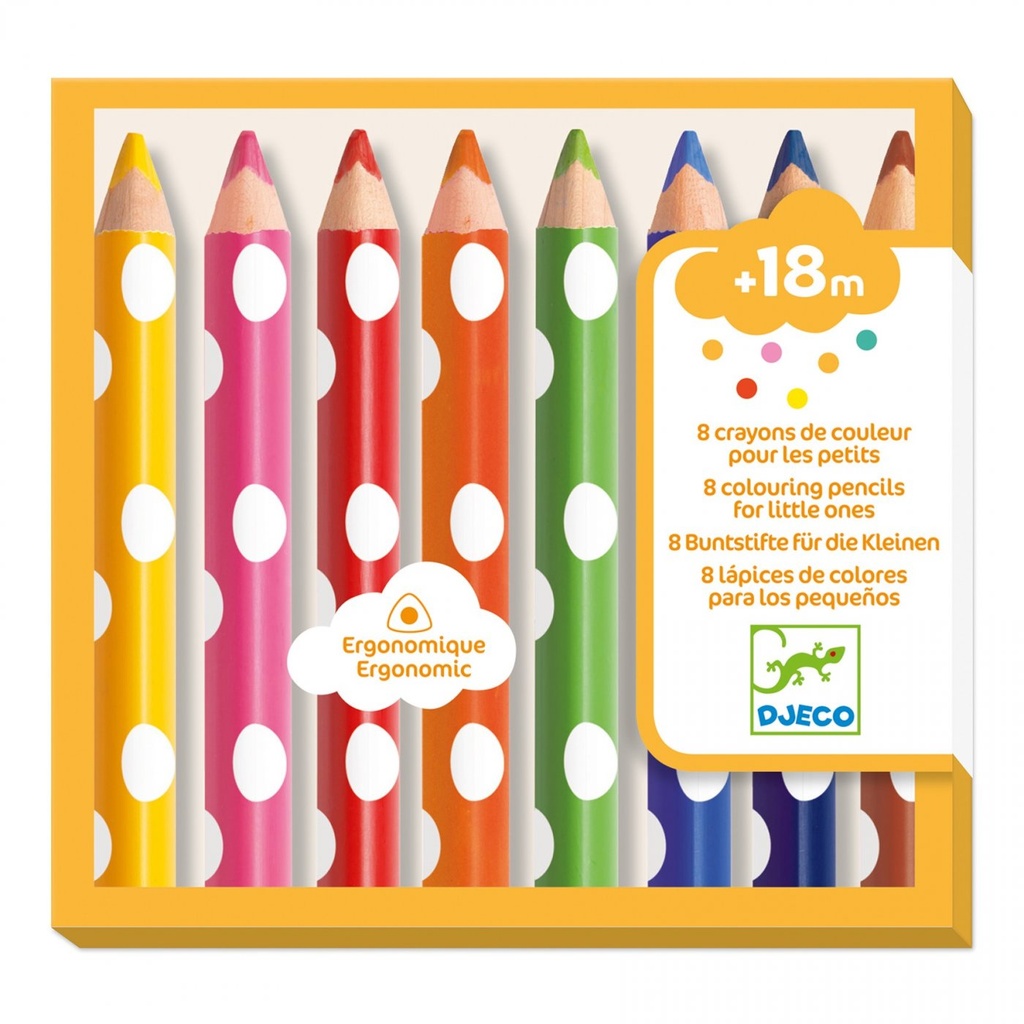 [DJ09004] 8 crayons de couleur pour les petits - Djeco