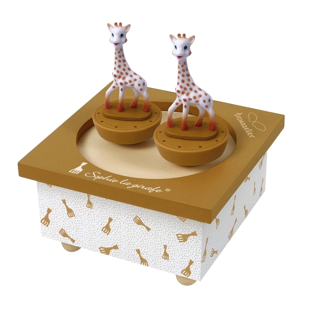 [S95162] Boîte à musique Sophie la Girafe caramel : Trousselier