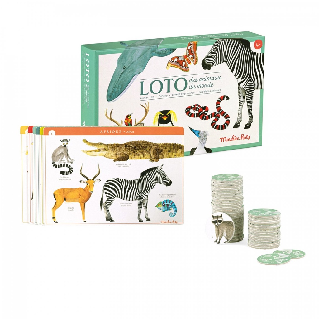 Loto des Animaux du Monde - Tout autour du monde - Moulin Roty