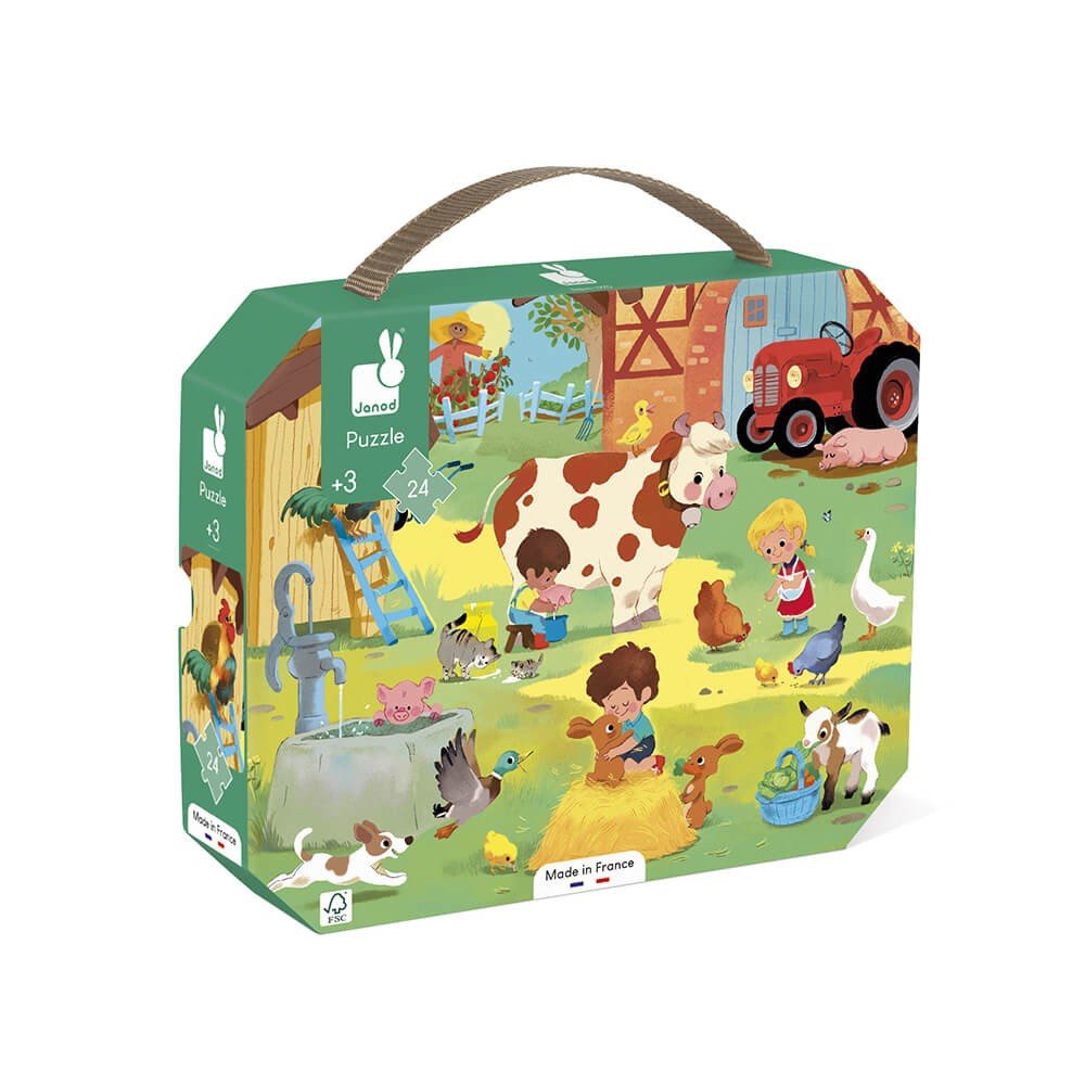 [J02603] Puzzle Une Journée à la Ferme 24 pièces - Janod