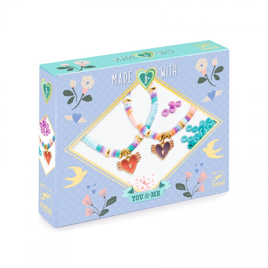 [DJ00015] Duo de bijoux à créer - Heishi Coeurs - Djeco