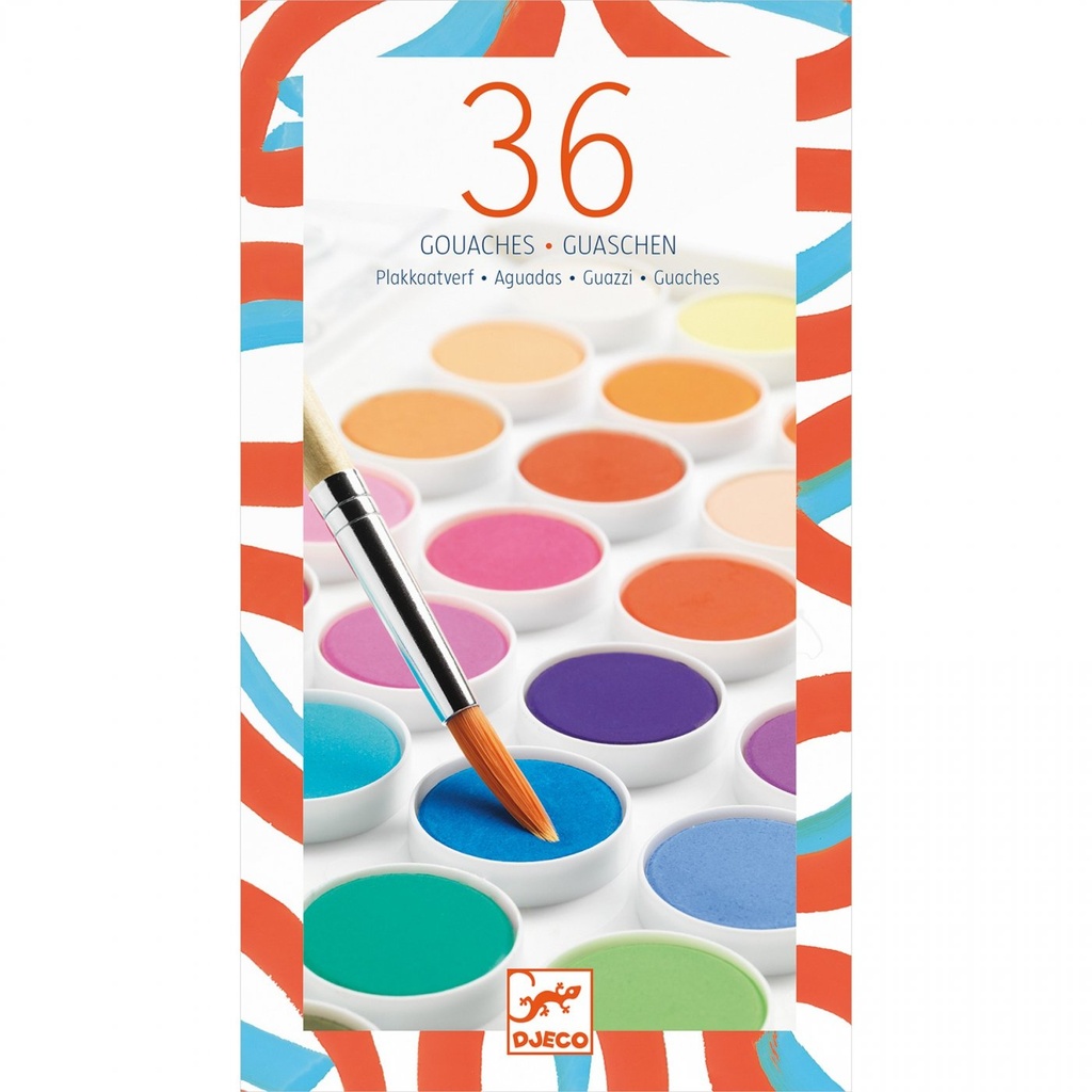 [DJ08873] Palette de peinture - 36 pastilles de gouaches - Djeco