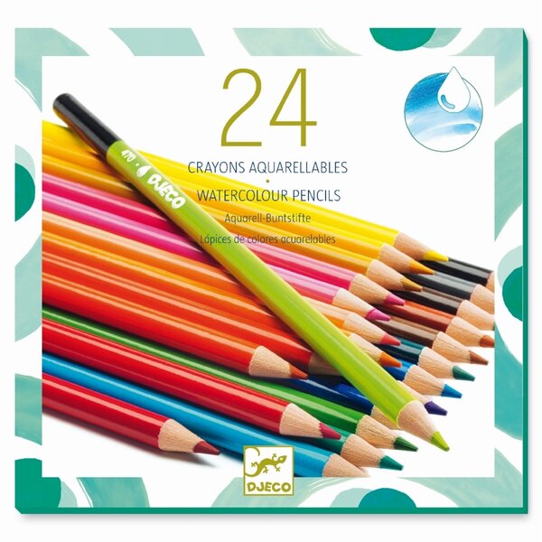 [DJ09754] 24 crayons de couleurs aquarellables - Djeco