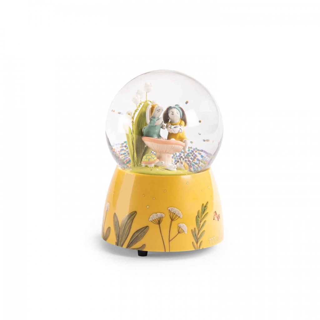 [678176] Boule à neige musicale Trois Petits Lapins - Moulin Roty