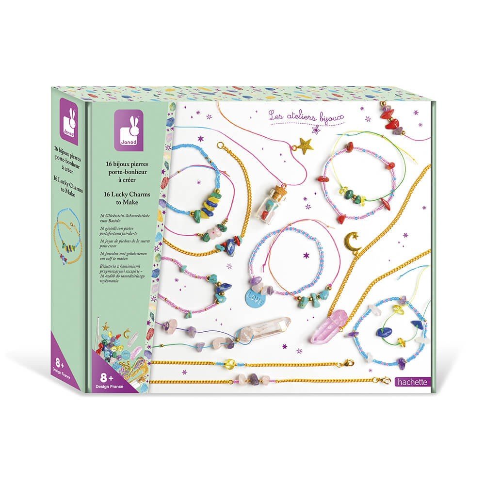 [J07953] Kit Créatif - 16 Bijoux Pierre Porte-Bonheur à Créer - Janod