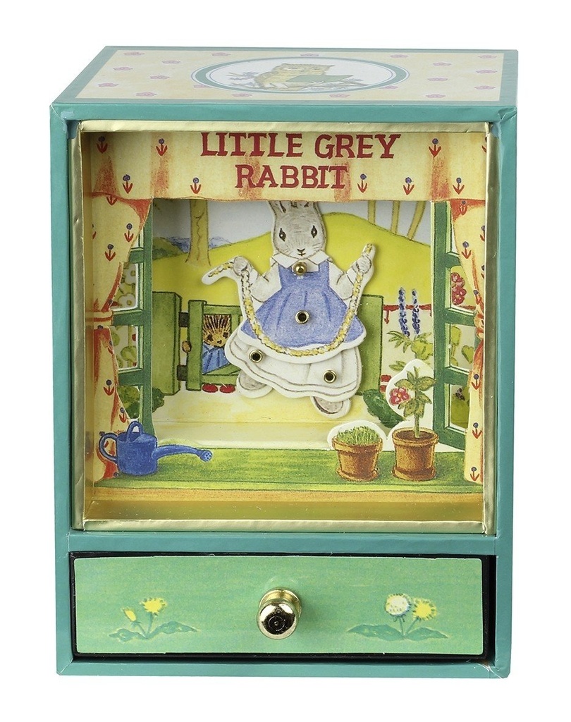 [S42878] Dancing Musical Little Grey Rabbit - Trousselier