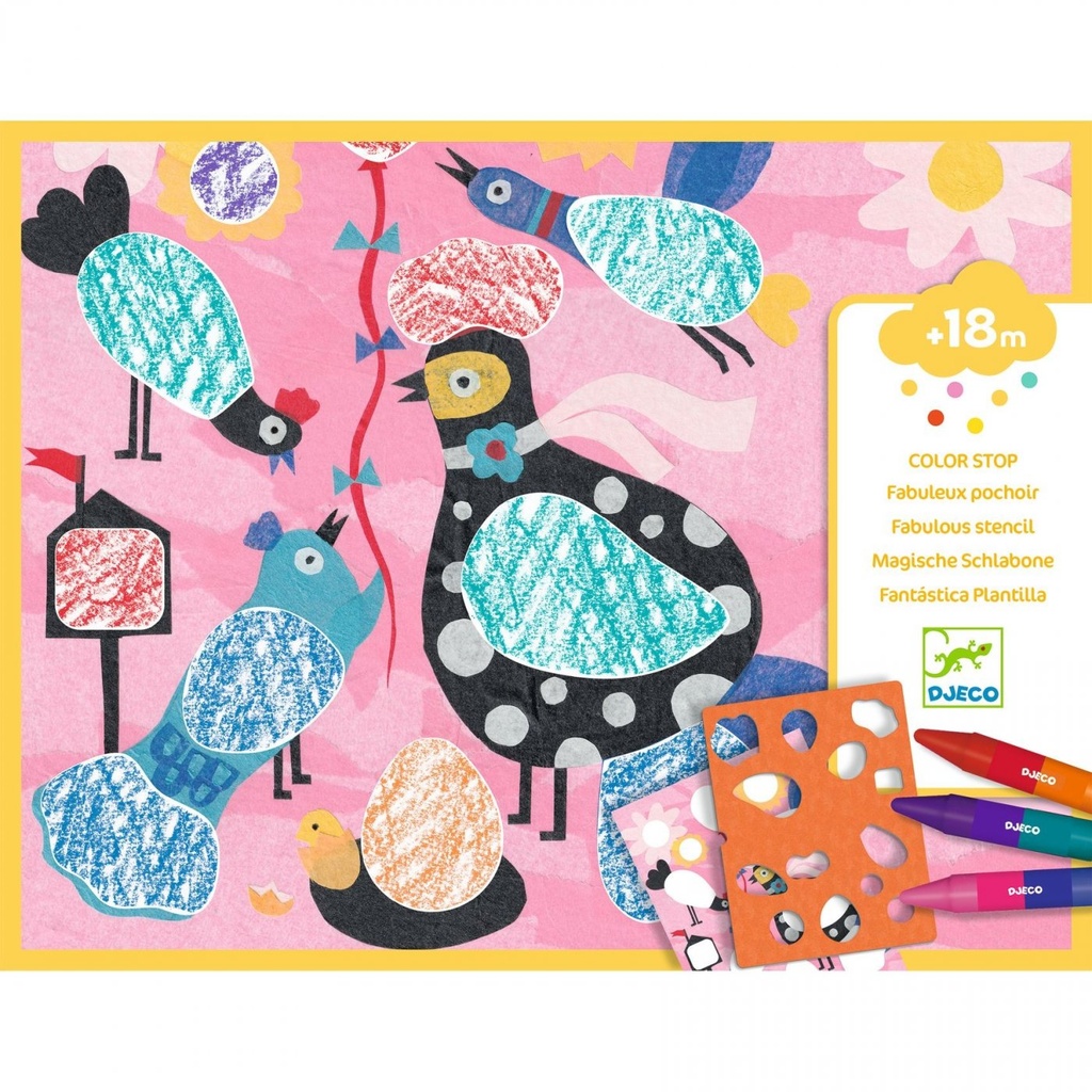 [DJ08993] Coffret de coloriage Piou piou & co - Djeco