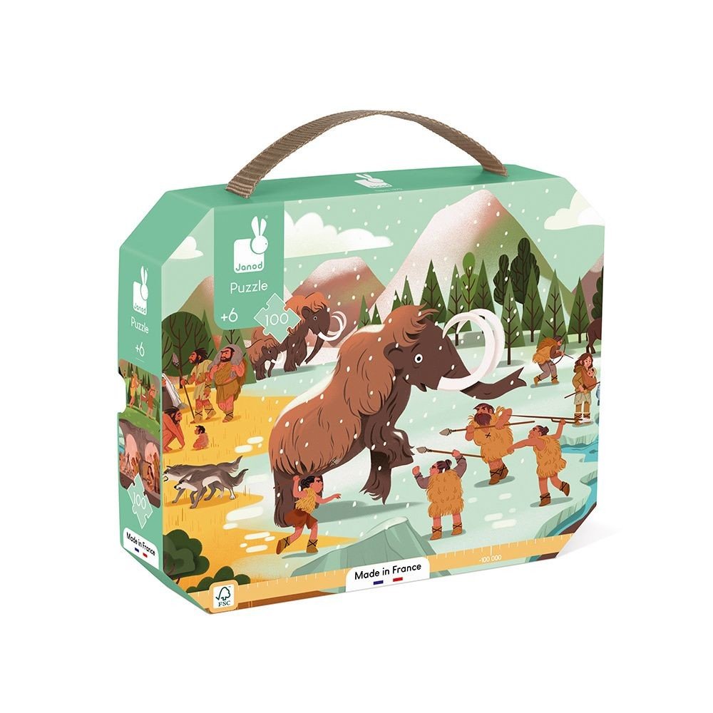 [J02546] Puzzle Frise Préhistoire 100 pièces - Janod