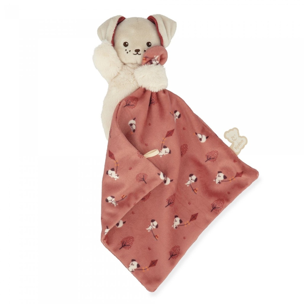 [K226002] Doudou chien brique carré douceur - Kaloo
