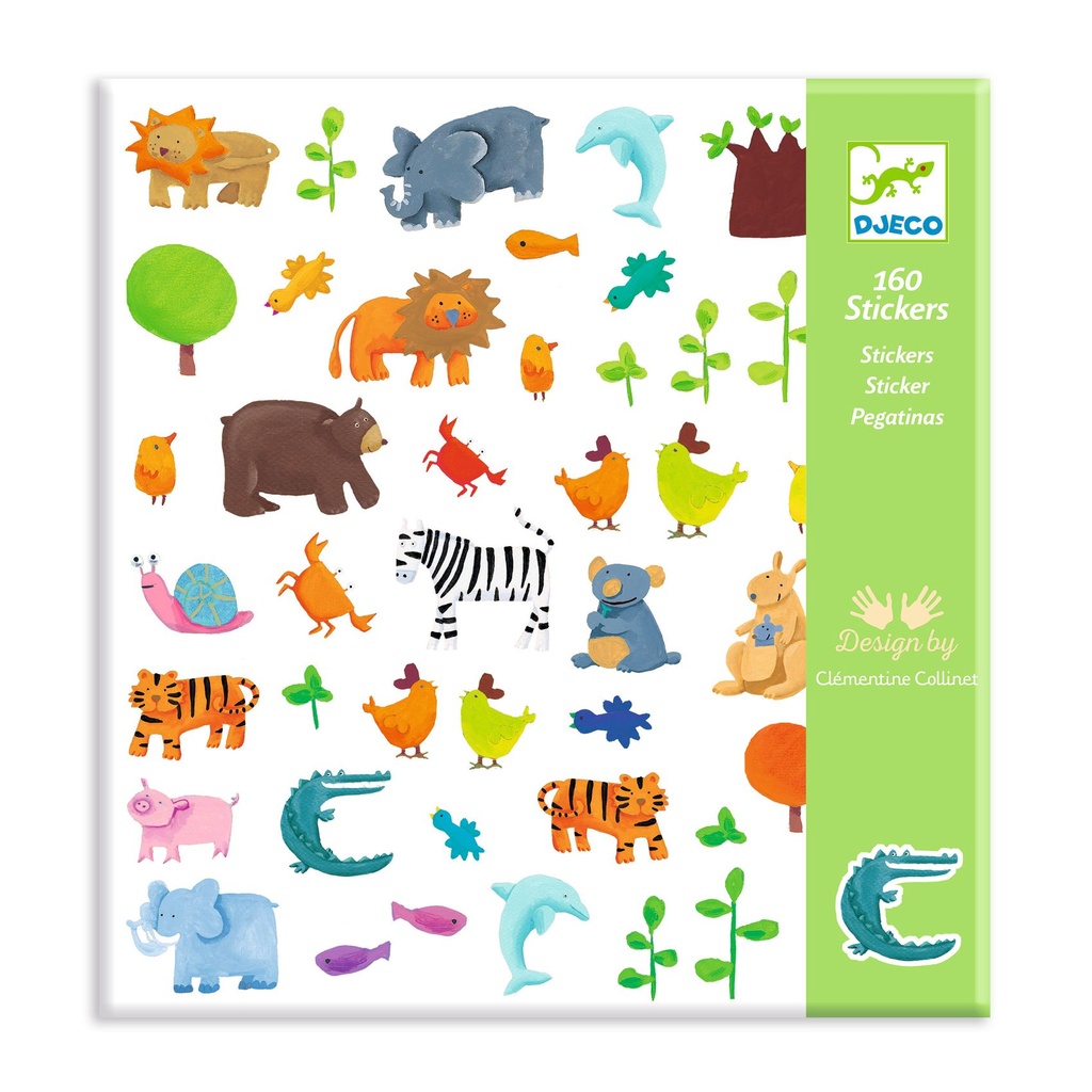 160 Stickers animaux - Djeco