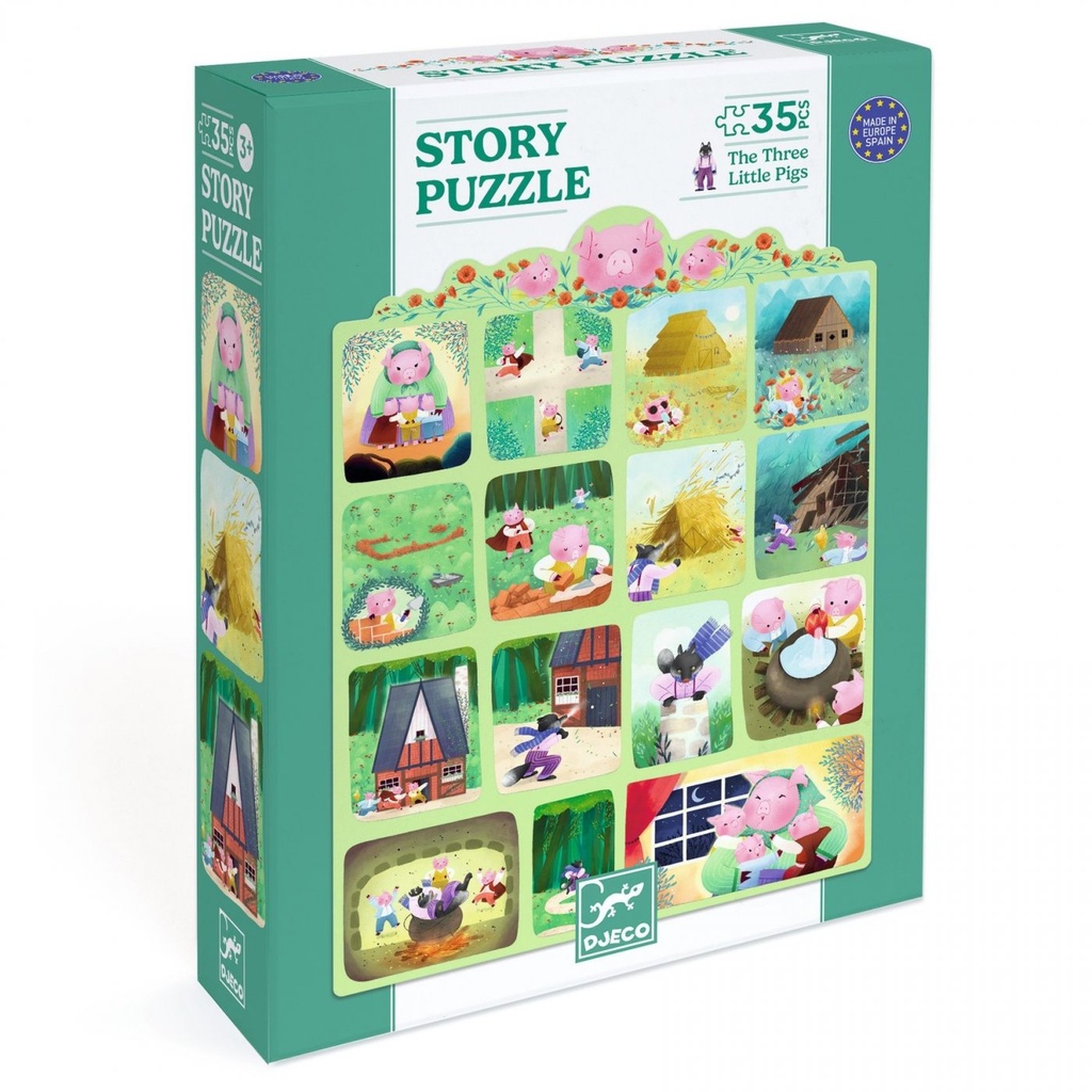 [DJ0707051] Puzzle 35 pcs Les Trois Petits Cochons- Djeco