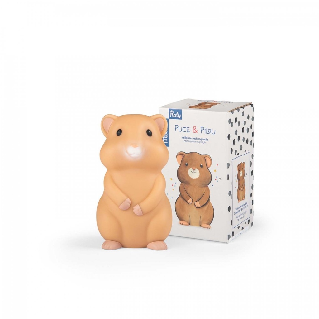 [684045] Veilleuse hamster (USB) Puce et Pilou - Moulin Roty