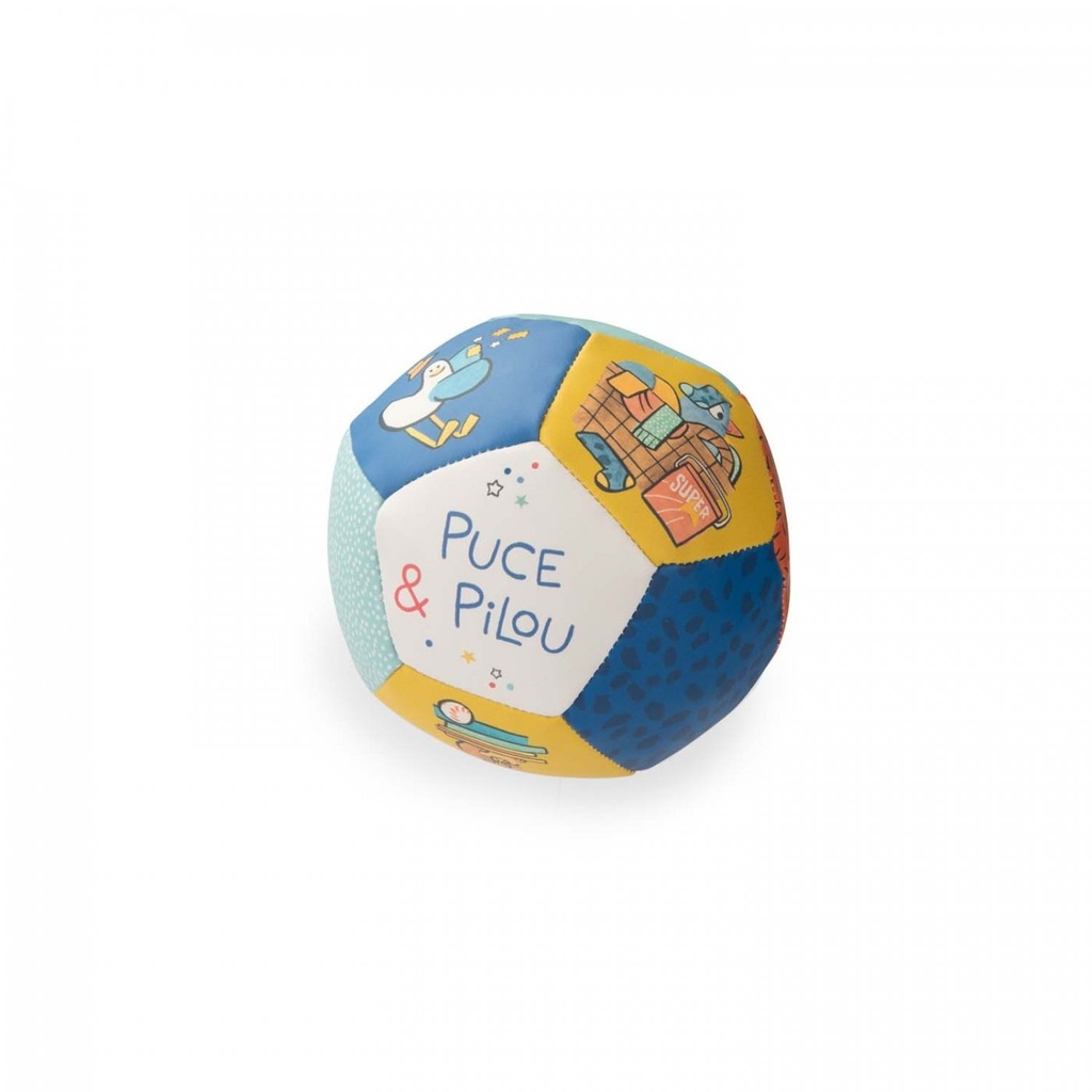 [684050] Ballon souple 10 cm Puce et Pilou - Moulin Roty