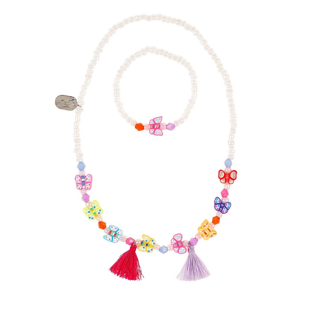 [107404] Ensemble collier et bracelet Ankje papillon - Souza