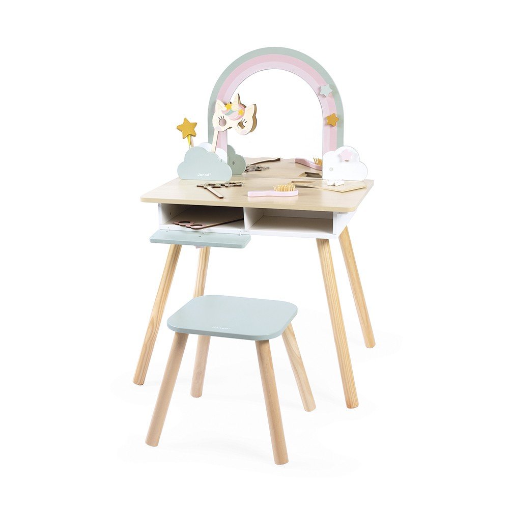 Coiffeuse en bois et accessoires Licorne - Janod