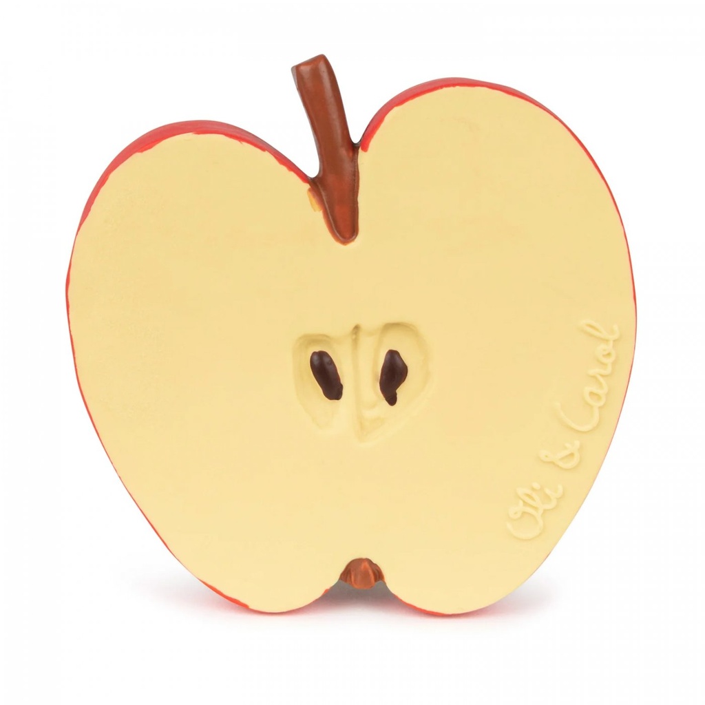 [L-P APPLE-UNIT] Anneau de dentition pomme en caoutchouc naturel - Oli & Carol