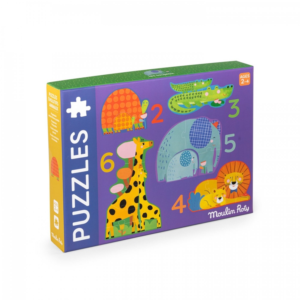 Puzzles évolutifs animaux (20 pcs) Les Toupitis - Moulin Roty