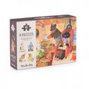 4 puzzles Une belle journée (4x12 pièces) - Les Minouchkas - Moulin Roty
