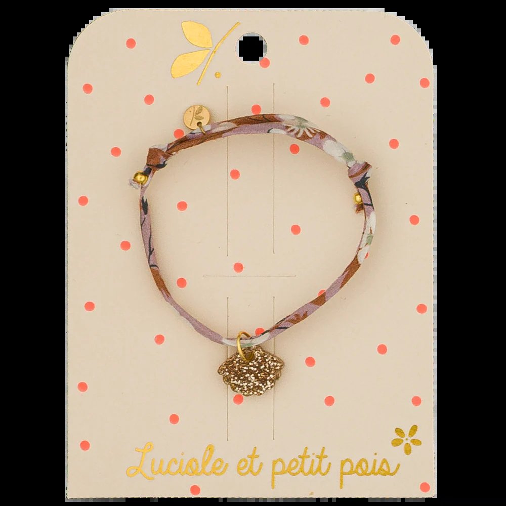 [B_116] Bracelet Liberty Mitsi Glycine coquillage - Luciole et Petit Pois