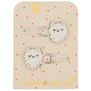 Barrettes chats persans paire - Luciole et Petit Pois