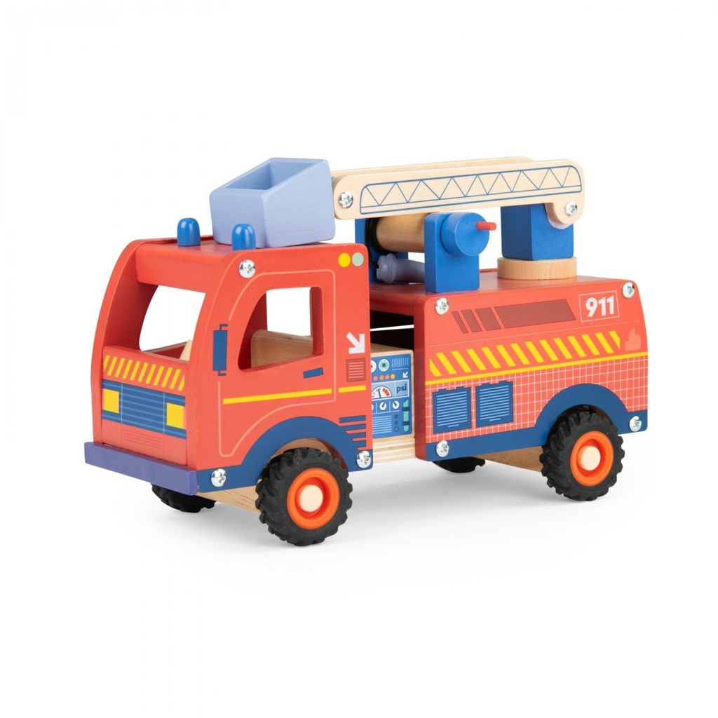 [725734] Camion de pompier en bois Avenue du Moulin - Moulin Roty