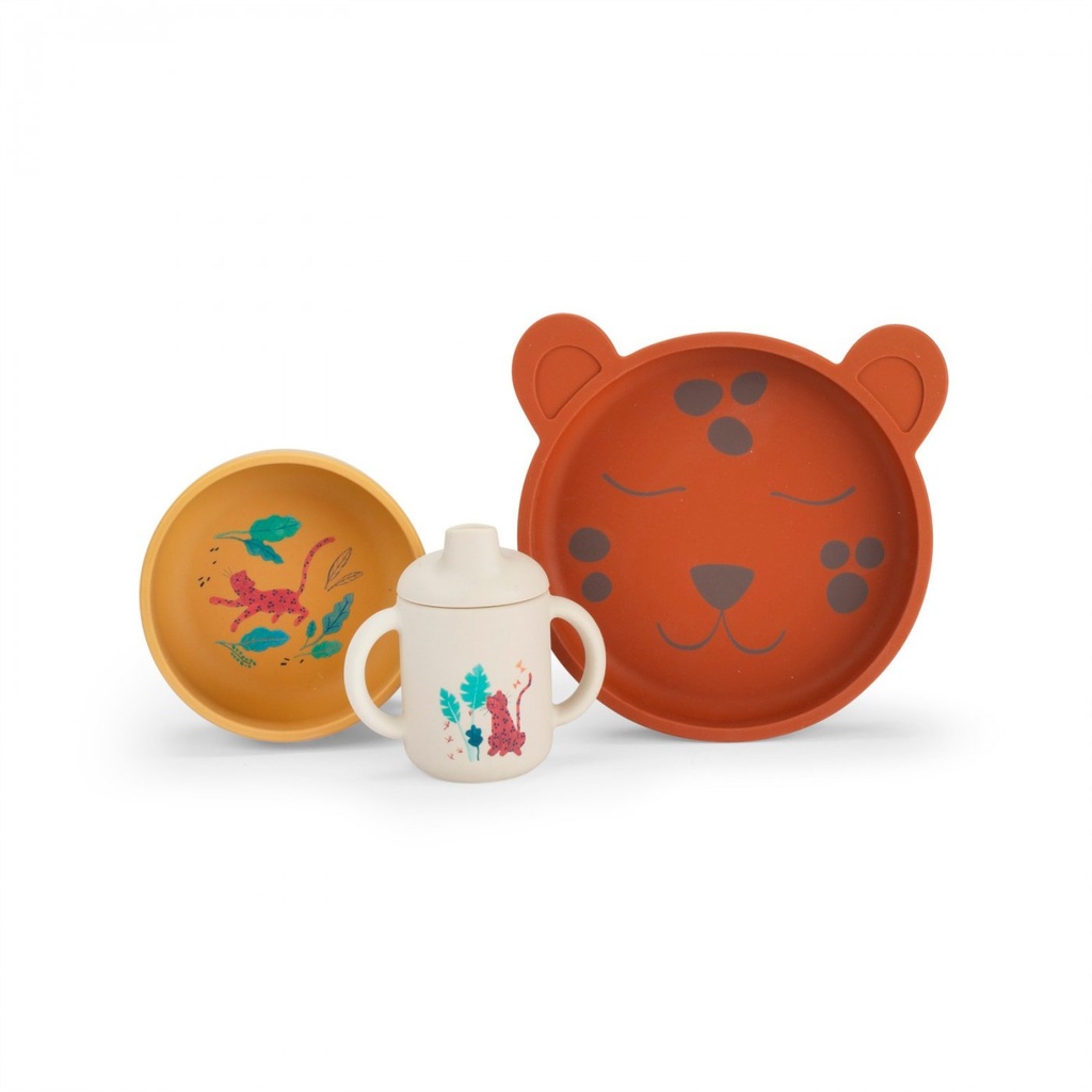 [688231] Set de vaisselle en silicone La Forêt Mawa - Moulin Roty