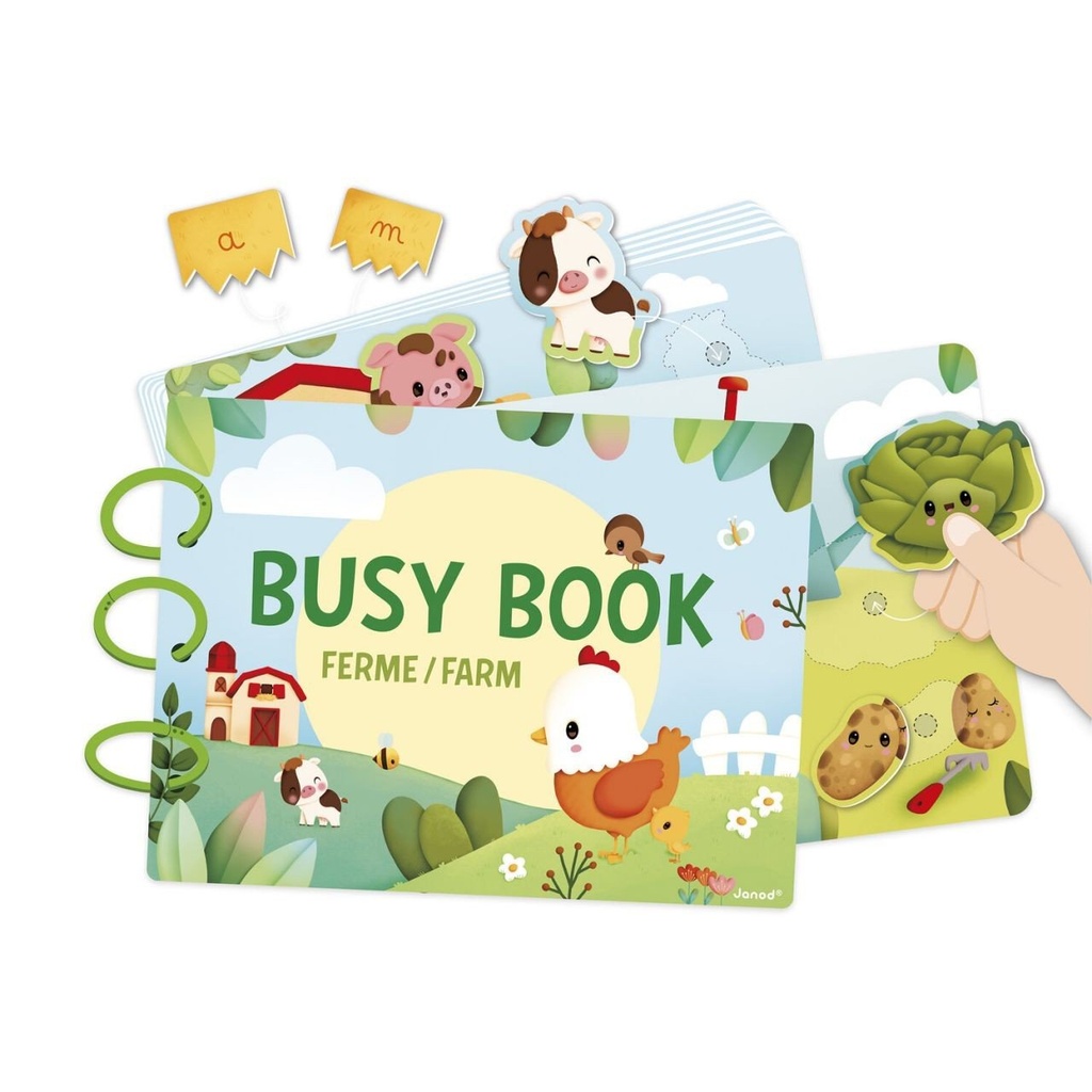 [J03333] Busy book de la ferme EN/FR - Janod