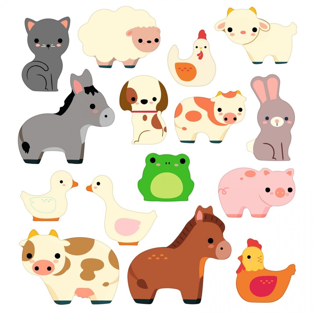 Stickers épais et repositionnables - Les animaux de la ferme - Djeco