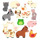 Stickers épais et repositionnables - Les animaux de la ferme - Djeco