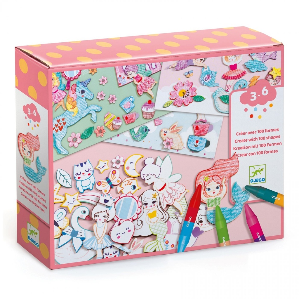 [DJ08996] Coloriage pour les petits, un monde à créer Filles - Djeco