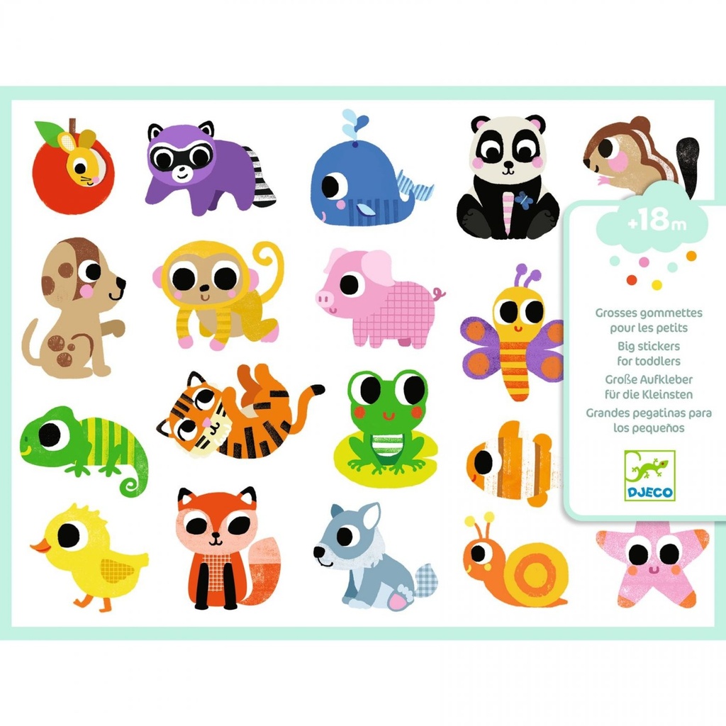 [DJ09084] Grosses Gommettes Bébés animaux - Djeco